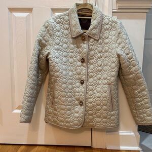 Coach Women’s XS Light Beige Nylon Quilted Jacket